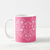 Filigree Heart Koffiemok (Links)