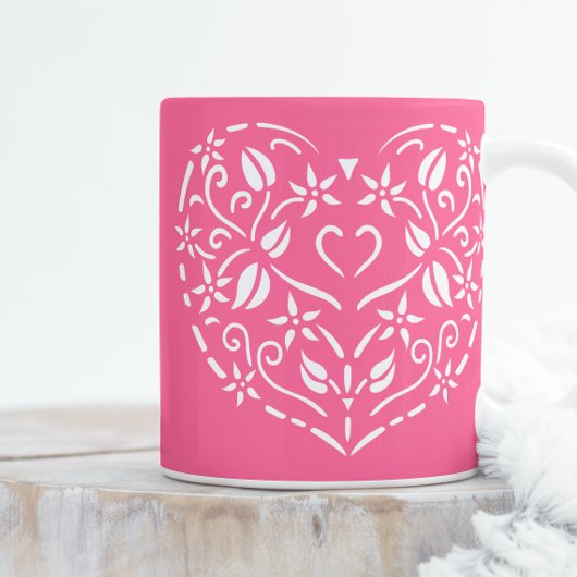 Filigree Heart Koffiemok
