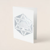 Filigree Jewish Star Menorah Hannukah Folie Kaarten (Voorkant)