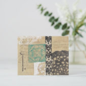 Filigree & Key II Briefkaart (Staand voorkant)