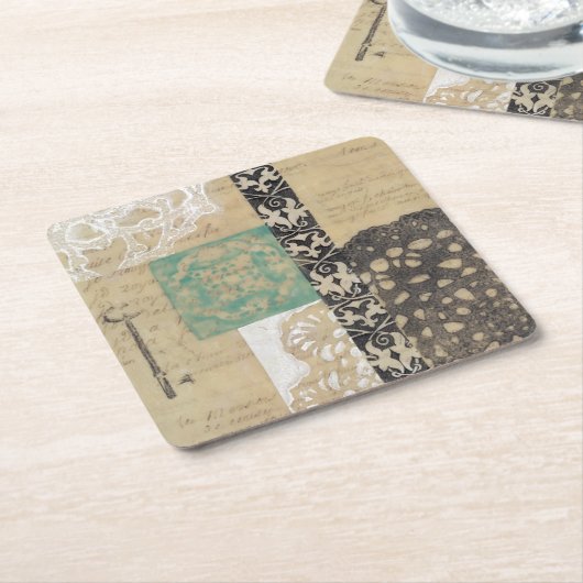 Filigree & Key II Kartonnen Onderzetters (Schuin)