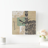 Filigree & Key II Vierkante Klok (Huis)