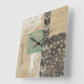 Filigree & Key II Vierkante Klok (Hoek)