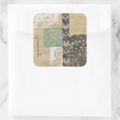 Filigree & Key II Vierkante Sticker (Tas)