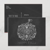 Filigree krijtbord Herfst pompoen herfst Herfst Briefkaart (Voorkant / Achterkant)