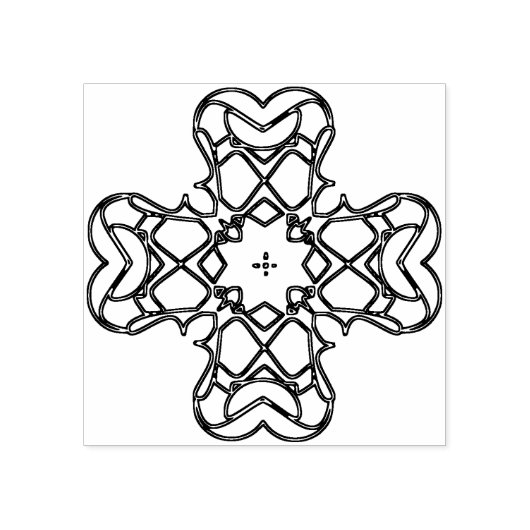 filigree kruisstempel rubberstempel (Afrduk)