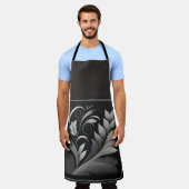 Filigree Leaf Frame Apron Schort (Gedragen)