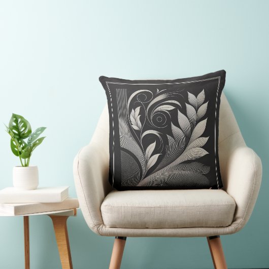 Filigree Leaf Frame Kussen (Stoel)