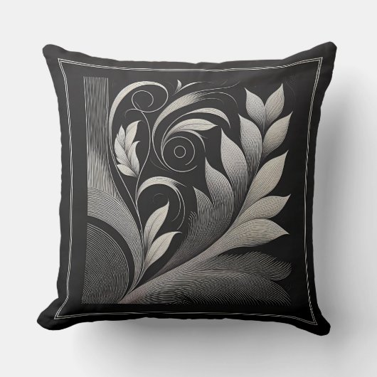 Filigree Leaf Frame Kussen (Voorkant)