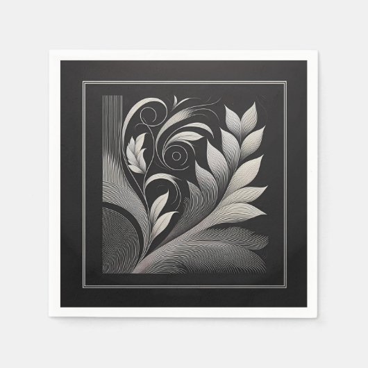 Filigree Leaf Frame Servet (Voorkant)
