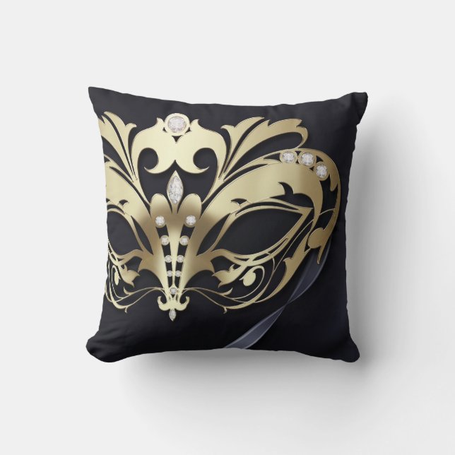 Filigree Masquerade Black Omkeerbaar Kussen (Voorkant)