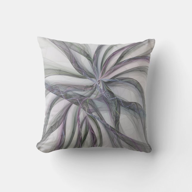 Filigree Motions Modern Abstract Swinging Fractal Buitenkussen (Voorkant)