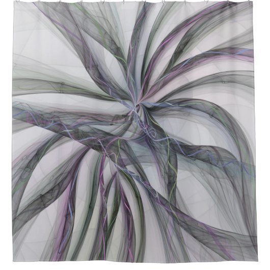 Filigree Motions Modern Abstract Swinging Fractal Douchegordijn (Voorkant)