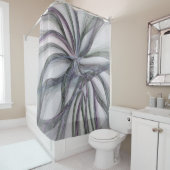 Filigree Motions Modern Abstract Swinging Fractal Douchegordijn (In situ)