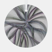 Filigree Motions Modern Abstract Swinging Fractal Glas Ornament (Achterkant)