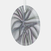 Filigree Motions Modern Abstract Swinging Fractal Glas Ornament (Voorkant links)