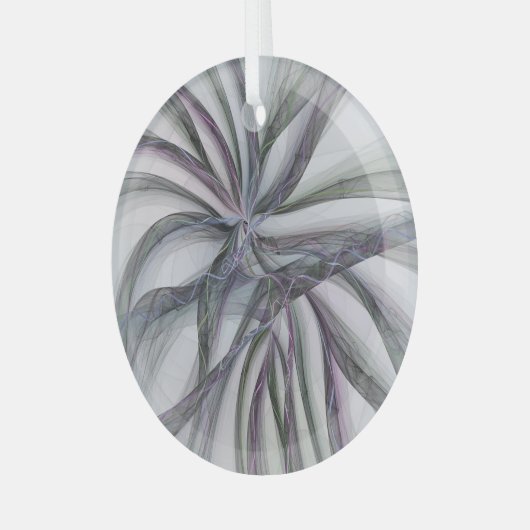 Filigree Motions Modern Abstract Swinging Fractal Glas Ornament (Voorkant links)