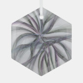 Filigree Motions Modern Abstract Swinging Fractal Glas Ornament (Voorkant)