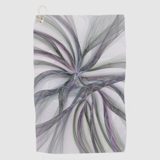 Filigree Motions Modern Abstract Swinging Fractal Golfhanddoek (Voorkant)