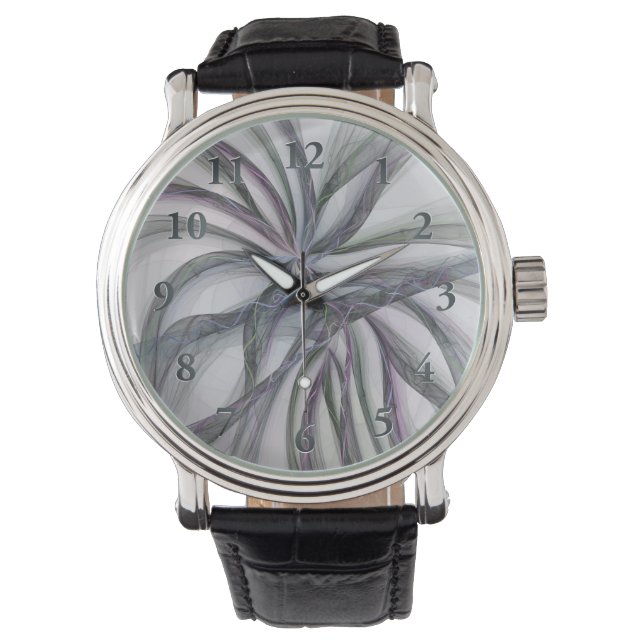 Filigree Motions Modern Abstract Swinging Fractal Horloge (Voorkant)