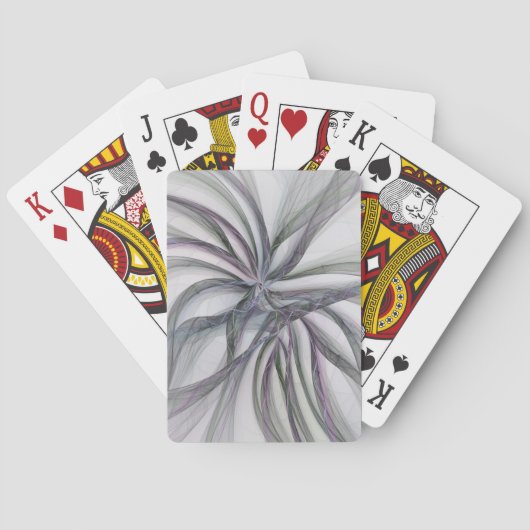 Filigree Motions Modern Abstract Swinging Fractal Pokerkaarten (Achterkant)