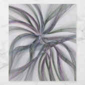 Filigree Motions Modern Abstract Swinging Fractal Wijn Etiket (Enkel label)