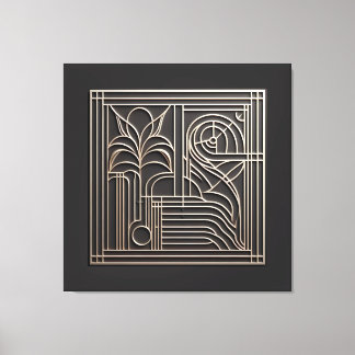 Filigree Nature Lines Canvas Afdruk