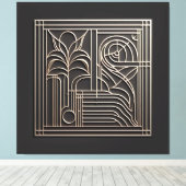 Filigree Nature Lines Canvas Afdruk (Insitu (Houten vloer))