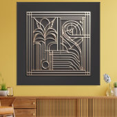 Filigree Nature Lines Canvas Afdruk (Insitu (Woonkamer))