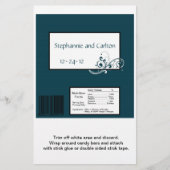 Filigree Navy/White Wedding Large Snoep Wrapper Flyer (Voorkant)