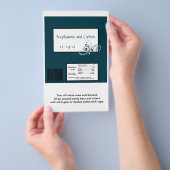 Filigree Navy/White Wedding Large Snoep Wrapper Flyer (Hand)