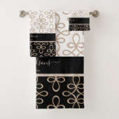 Filigree Pattern Monogram Stylish Elegant Bad Handdoek (Insitu)