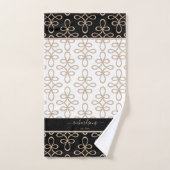Filigree Pattern Monogram Stylish Elegant Bad Handdoek (Handdoek)