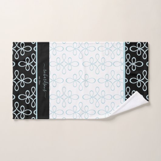 Filigree Pattern Monogram Stylish Elegant Bad Handdoek (Handdoek)