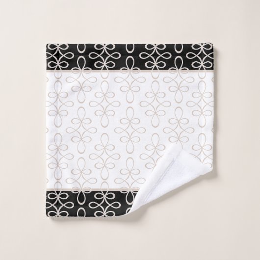 Filigree Pattern Stylish Elegant Bad Handdoek (Wasdoekje)