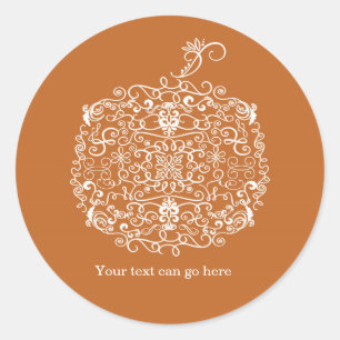 Filigree Pompoen Elegante Herfst Sticker