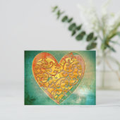 Filigree Pop Art Heart Briefkaart (Staand voorkant)