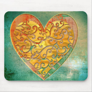 Filigree Pop Art Heart Muismat