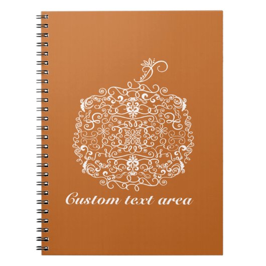 Filigree Pumpkin Autumn Herfst Notitieboek Journal (Voorkant)