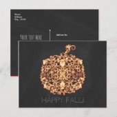 Filigree Sinaasappel Glows Autumn Herfst Briefkaart (Voorkant / Achterkant)