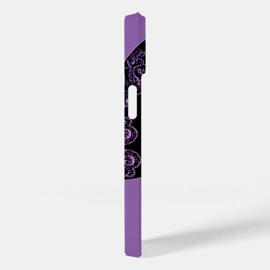 Filigree Skull in Shades of Paars Case-Mate iPhone Case (Achterkant / Rechts)