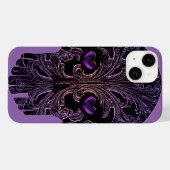 Filigree Skull in Shades of Paars Case-Mate iPhone Case (Achterkant (horizontaal))
