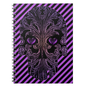 Filigree Skull in Shades of Paars Notitieboek