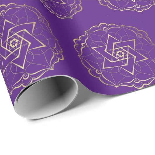 Filigree Star van David Wrapping Paper Cadeaupapier (Rol Hoek)