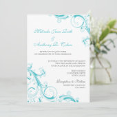 Filigree Swirl Blue Curacao Kaart (Staand voorkant)