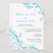 Filigree Swirl Blue Curacao Kaart (Voorkant / Achterkant)