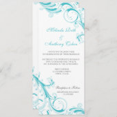 Filigree Swirl Blue Curacao Kaart (Voorkant / Achterkant)