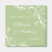 Filigree Swirl Green Magneet (Voorkant)