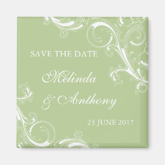 Filigree Swirl Green Magneet