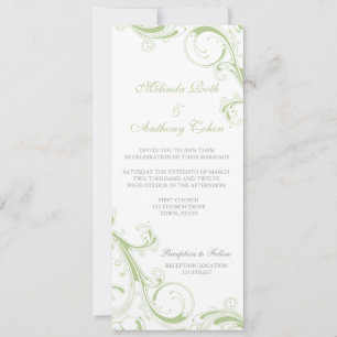 Filigree Swirl Greenery Kaart